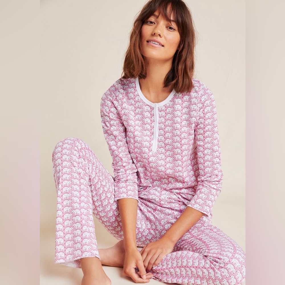Anthropologie x Roller Rabbit Elephant Pajama Set • XL • $138 SOLD OUT